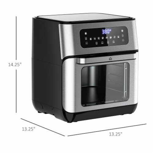10Qt Air Fryer Oven LED Touch Display Countertop Baker Oven w/ 8 Cooking Modes Perspective: left
