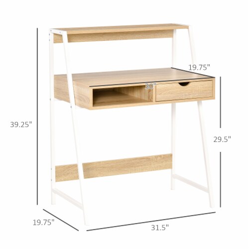 Computer Desk for Small Spaces School Student Desk w Drawer and Storage Shelves 1 Unit Fry s Food Stores