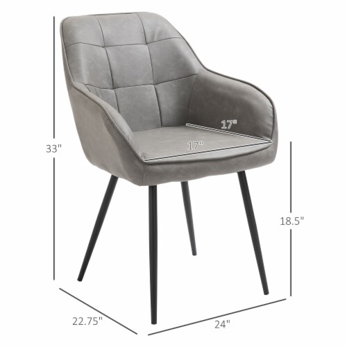 Tube Shaped Dining Chair Accent Seat with Ergonomic Backrest and Armrests Perspective: left