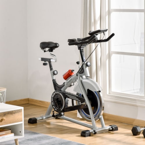 Home Gym Bike 33lb Flywheel Stationary Cycling Bicycle w/ Adjustable Resistance Perspective: left