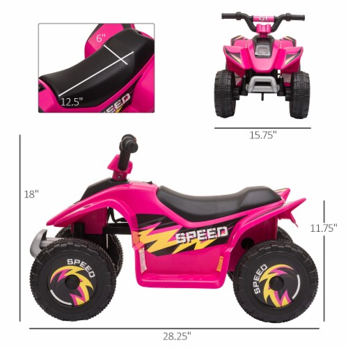 6V Kids Electric Ride on Car ATV Toy Forward Reverse for 3 5 Years Old Pink 1 Unit Fred Meyer