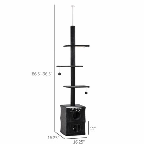 Cat Scratcher Ceiling High Multi-level w/ Jute 86.5   H - 96.5  H Perspective: left