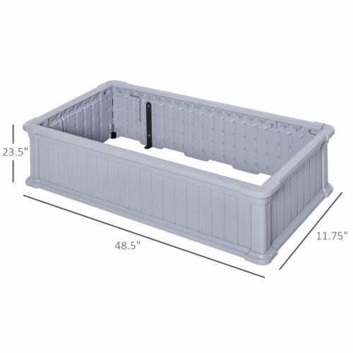 48.5  Plastic Cultivation Bed Flower, Herb, Veggie Planter for Garden, Backyard Perspective: left