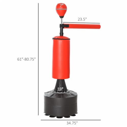 Boxing Punch Bag Stand with Rotating Flexible Arm, Speed Ball, Waterable Base Perspective: left