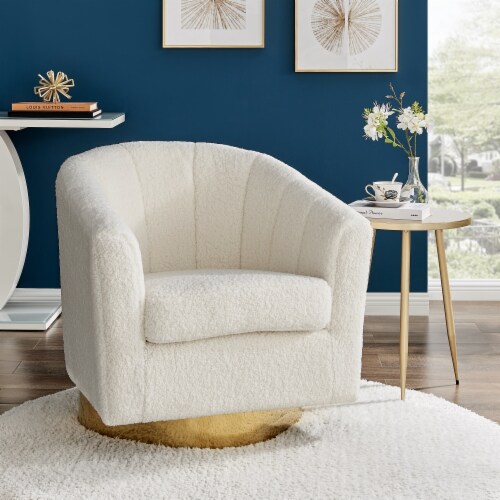 Shearling on sale barrel chair