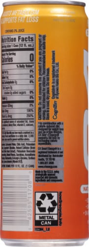 C4 Smart Energy Sparkling Peach Mango Energy Drink Perspective: left