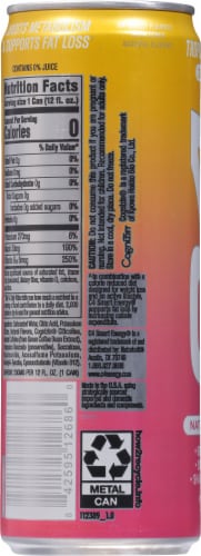 C4 Smart Energy Sparkling Tropical Passionfruit Can Perspective: left