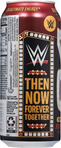 C4 Ultimate Energy® WWE® Berry Powerbomb Energy Drink Can Perspective: left