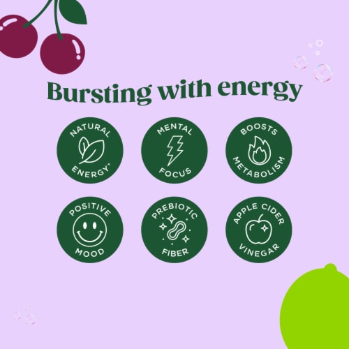 Bloom Cherry Lime + Prebiotics Sparkling Energy Drink Can Perspective: left