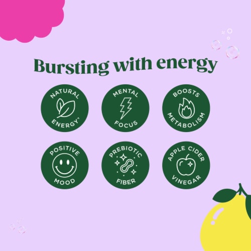 Bloom Raspberry Lemon + Prebiotics Sparkling Energy Drink Can Perspective: left