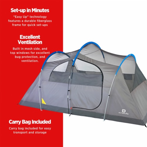 Outbound 3-Season, 12-Person Camping Dome Tent w/ Rain Fly & Carry Bag