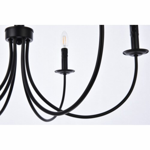 Brielle 6 lights pendant in black Perspective: left
