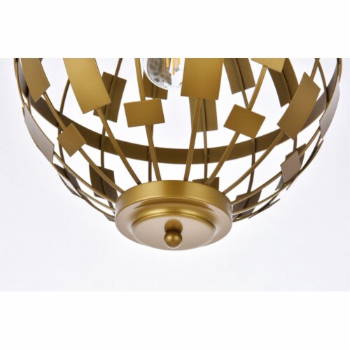 Levante 1 light pendant in brass Perspective: left