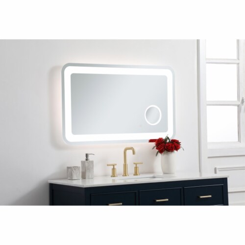 Lux 24in x 40in Hardwired LED mirror Perspective: left