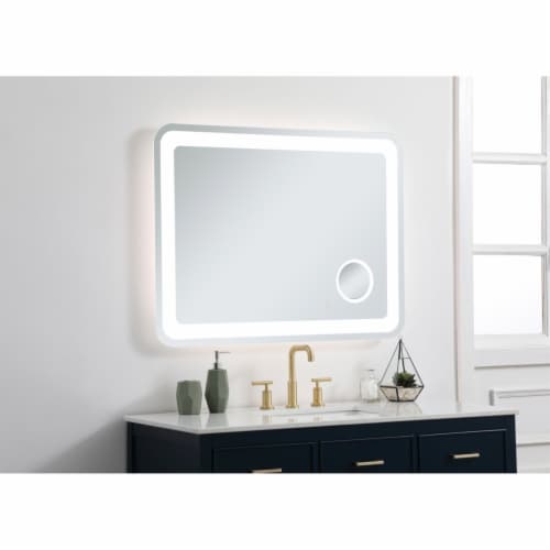 Lux 30in x 40in Hardwired LED mirror Perspective: left