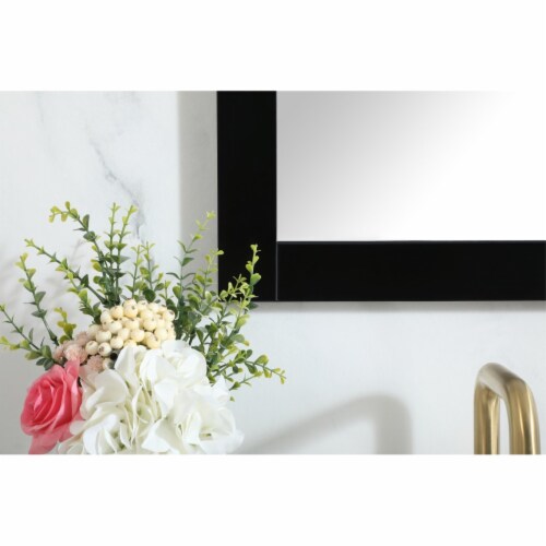 Aqua vanity mirror 18x32 inch in black Perspective: left