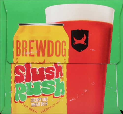 BrewDog Slush Rush Cherry Lime Wheat Beer Perspective: left