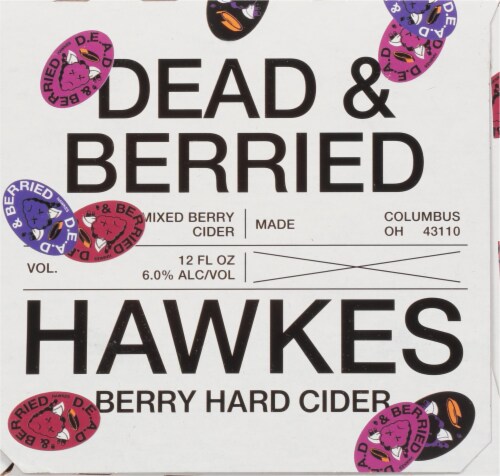 Hawkes Dead & Berried Berry Hard Cider Perspective: left