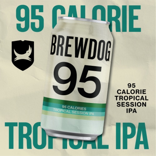 BrewDog 95 Tropical Session IPA Low Cal Craft Beer Perspective: left