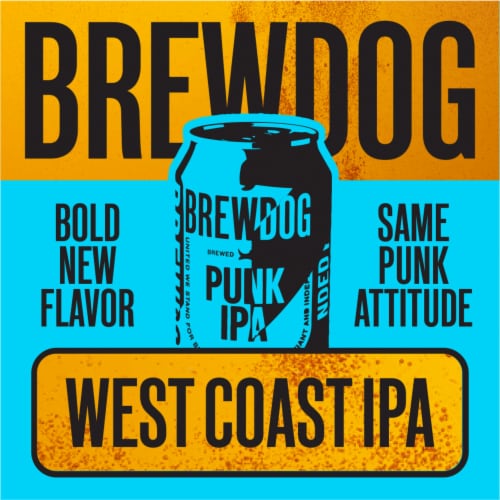 BrewDog Punk IPA West Coast IPA Craft Beer Perspective: left