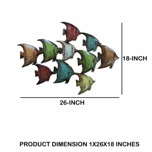 Three Dimensional Hanging Fish Wall Decor Perspective: left