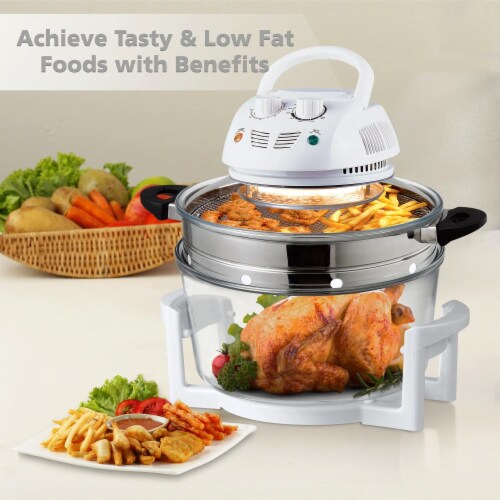 NutriChef PKAIRFR48.5 Kitchen Countertop Air Fryer Oven Cooker w