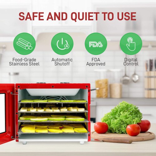 Nutrichef NCDH4S Premium Food Dehydrator Machine Perspective: left