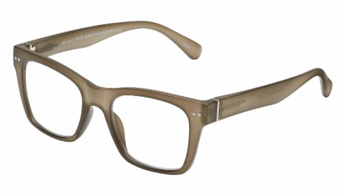 SAV Eyewear VK Couture Grey Barcelona Blue Light-Blocking Reading Glasses (+3.00 Magnification) Perspective: left