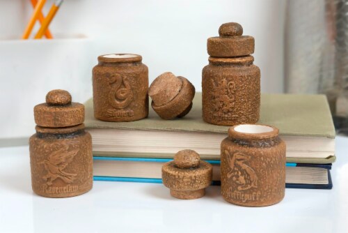 Harry Potter Hogwarts Houses 1.45-Oz Ceramic Storage Jars - Set of 4 Perspective: left