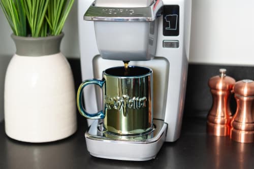 Harry Potter Logo 11oz Coffee Mug | Iridescent Metallic Holographic Finish Perspective: left