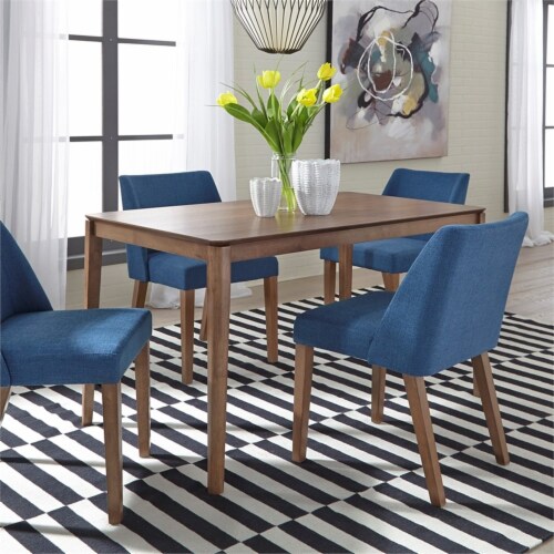 Space Savers Medium Brown Nido Chair - Blue  (RTA)-Set of 2 Perspective: left
