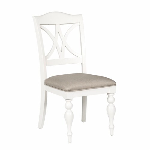 Summer House White Slat Back Side Chair (RTA)-Set of 2 Perspective: left