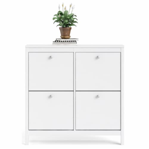 Tvilum Madrid 4 Drawer Shoe Cabinet in White 1 Pay Less Super