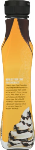 Lakanto Sugar Free Monkfruit Sweetened Chocolate Syrup Perspective: left