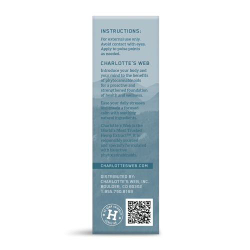 Charlotte's Web™ Lavender Full Spectrum Roll-On Hemp Extract Perspective: left