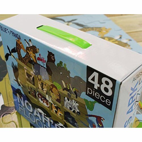 Noah's Ark Jumbo Floor Jigsaw Puzzle for Kids and Family, Age 3-5, 48-Piece, 1.9 x 2.9 Feet Perspective: left