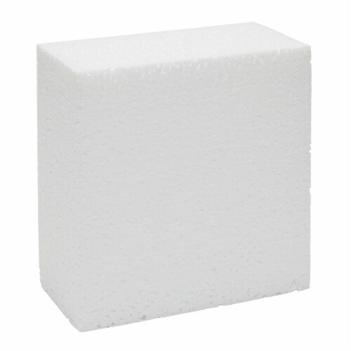 12-Pack Foam Block, Square Polystyrene Foam Brick for Sculpture DIY, 4 x 4 x 2