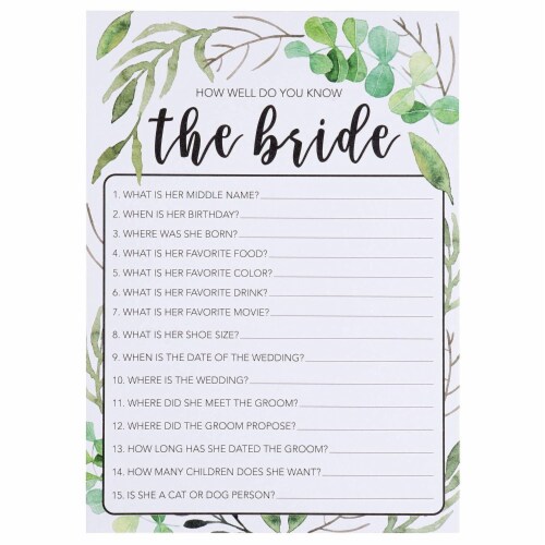 Pack for 5 Bridal Party Games