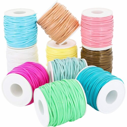 Plastic Bracelet String for Jewelry Making, 10 Pastel Spools (2.5 mm, 50  Yards, 10 Pack), PACK - Kroger