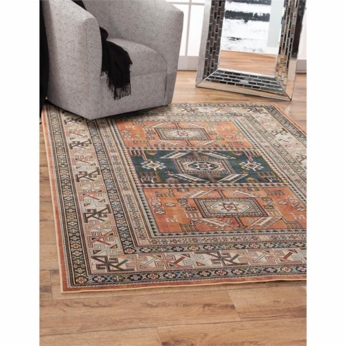 Boho Viscose Copper 4 ft. x 6 ft Viscose Area Rug Perspective: left