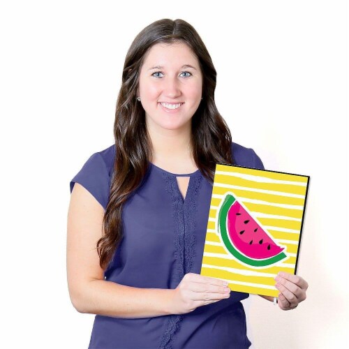 Big Dot of Happiness Tutti Fruity - Wall Art Room Decor Frutti Summer 7.5 x 10 in - 3 Prints Perspective: left