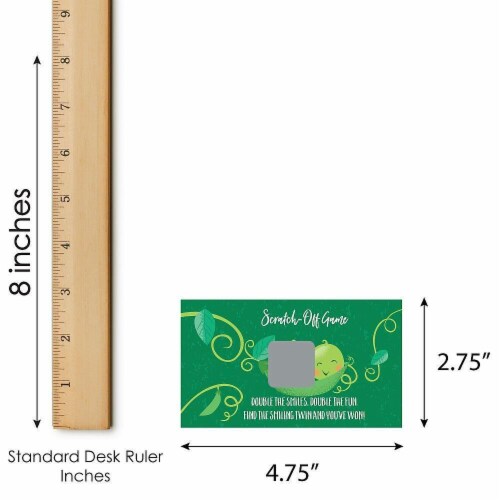 Big Dot of Happiness Double the Fun - Twins Two Peas in a Pod - Game Scratch Off Cards 22 Ct Perspective: left