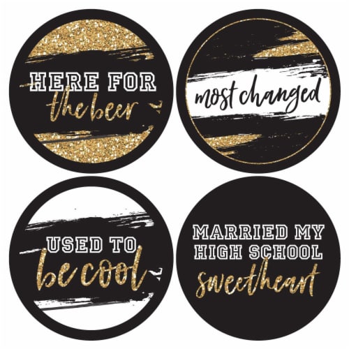 Big Dot of Happiness Reunited School Class Reunion Funny Name Tags Party  Badges Sticker 12 Ct, 12 Count - Kroger