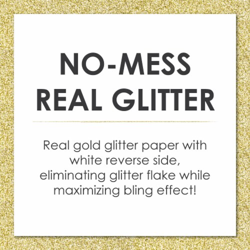 Big Dot of Happiness Gold Glitter Apple - No-Mess Real Gold Glitter Cut-Outs Confetti - 24 Ct Perspective: left