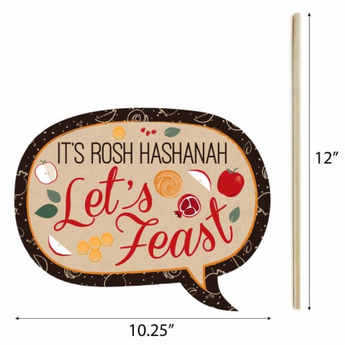 Big Dot of Happiness Rosh Hashanah - New Year Photo Booth Props Kit - 20 Count Perspective: left