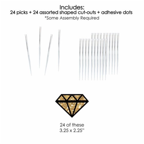 Big Dot of Happiness Girls Night Out Cupcake Toppers Bachelorette Clear Treat Picks 24 Ct Perspective: left