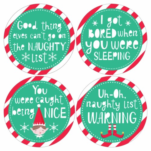 Big Dot of Happiness Elf Squad - Holiday and Christmas Elf Notes - Sticker Set of 12 Perspective: left