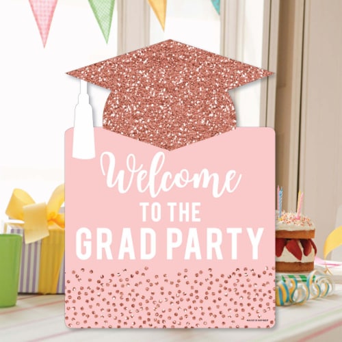 Big Dot Of Happiness Rose Gold Grad Party Personalized Return Address Labels For Envelopes, Custom Stickers With Name & Address, Home Mailing Labels For Invites & Thank Yous - 120