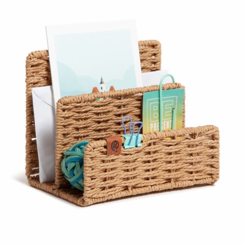 U-Brands® 3 Slot Woven Letter Sorter Perspective: left