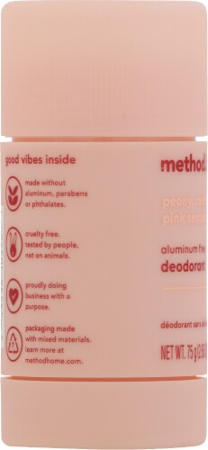 Method® Body Peony Rose Water and Pink Sea Salt Deodorant Perspective: left